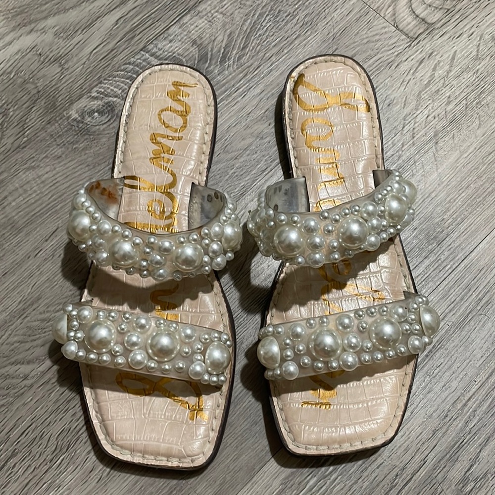 Pearl Sam Edelman Bridal Sandals for Bride